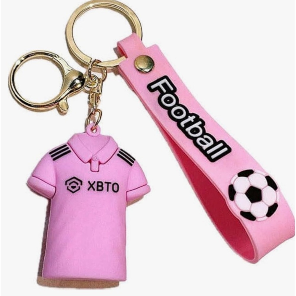 3D Silicone Global Iconic Jersey Soccer Key Chain- Messi. Generic keychain.